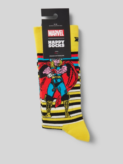 Happy Socks Socken mit Marvel™-Print Modell 'Thor' Gelb 3