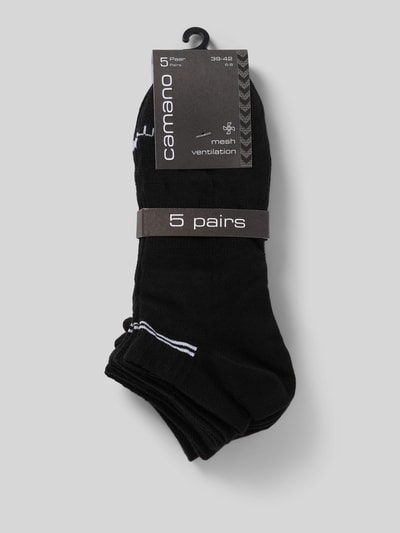 camano Krótkie skarpety z detalem z logo w zestawie 5 szt. Czarny 3