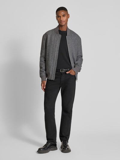 SELECTED HOMME Regular fit bomberjack van wolmix, model 'JENS' Middengrijs - 1