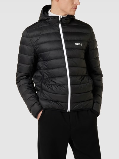 BOSS Green Steppjacke mit Label-Print Modell 'THOR' Black 4