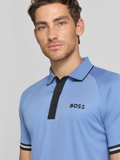 BOSS Green Regular Fit Poloshirts mit Kontrastdetails Ocean 3