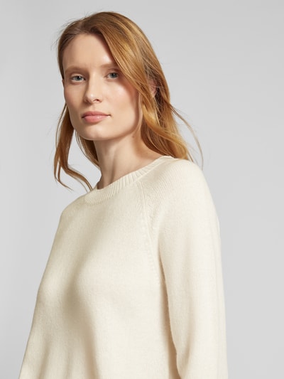 Weekend Max Mara Kaschmirstrickpullover mit Rundhalsausschnitt Modell 'TAGO' Ecru 3