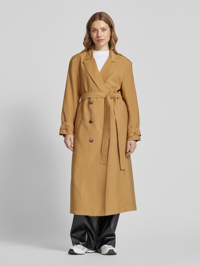 Bash Trenchcoat met strikceintuur, model 'NANA' Beige - 4