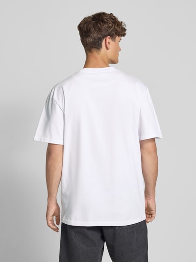 KARL KANI T-shirt met labelstitching en ronde hals Wit - 5