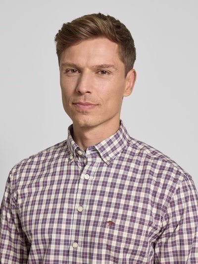 Fynch-Hatton Freizeithemd mit Knopfleiste Bordeaux 3