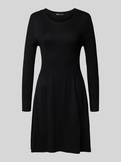 Only Leicht ausgestelltes Strickkleid aus Viskose-Mix Modell 'ALMA' Black 2