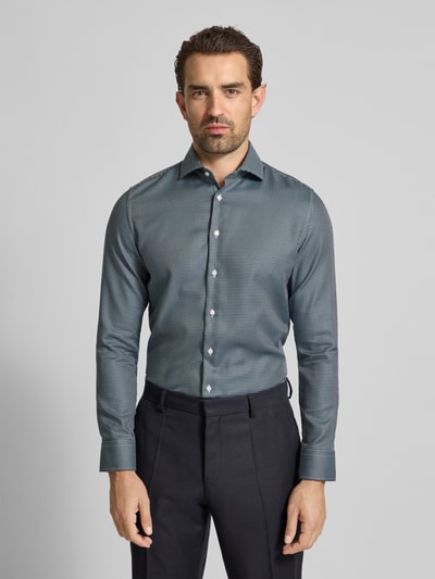 SEIDENSTICKER Slim fit zakelijk overhemd met kentkraag Groen - 4