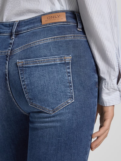 Only Skinny fit jeans van katoenmix, model 'BLUSH' Donkerblauw - 3