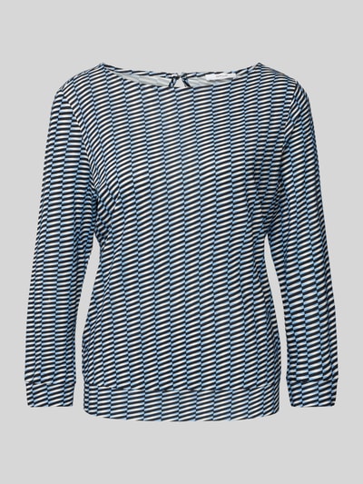 OPUS Longsleeve mit U-Boot-Ausschnitt Modell 'Susta' Blau 2