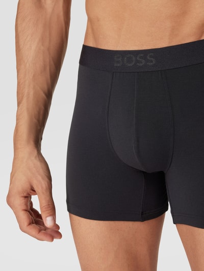 BOSS Boxershort met logo in band in een set van 2 stuks, model 'UltraSoft' Zwart - 3