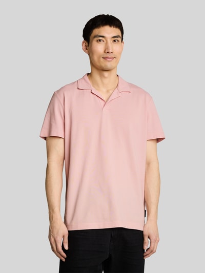Tom Tailor Regular Fit Poloshirt aus Baumwoll-Mix mit Resortkragen Pink 4