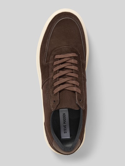 Steve Madden Ledersneaker mit Label-Schriftzug Modell 'FLYNN' Dunkelbraun 3