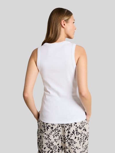 Tom Tailor Denim Slim Fit Top in Rippoptik Weiss 5