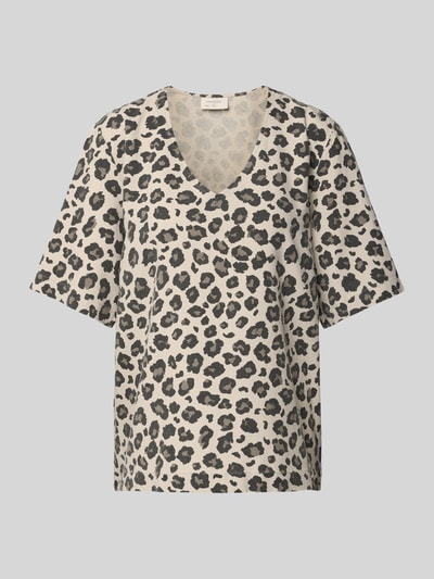 FREE/QUENT Regular fit blouseshirt met V-hals, model 'Lavisco' Beige - 2