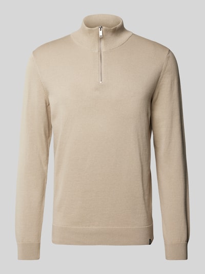 Armedangels Gebreide pullover met opstaande kraag, model 'FAABES' Beige - 2