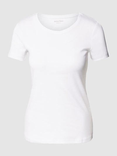 Montego T-Shirt mit Rundhalsausschnitt Weiss 2