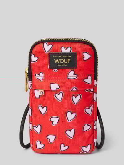 WOUF Smartphonetasje met labelbadge, model 'Crush' Rood - 1