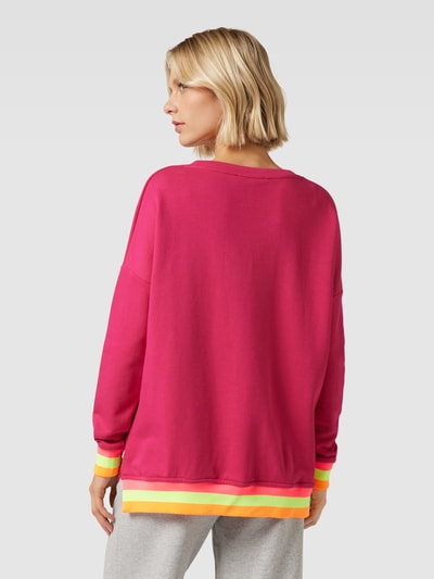 miss goodlife Sweatshirt mit Statement-Print Modell 'L(I)EBE!' Fuchsia 5