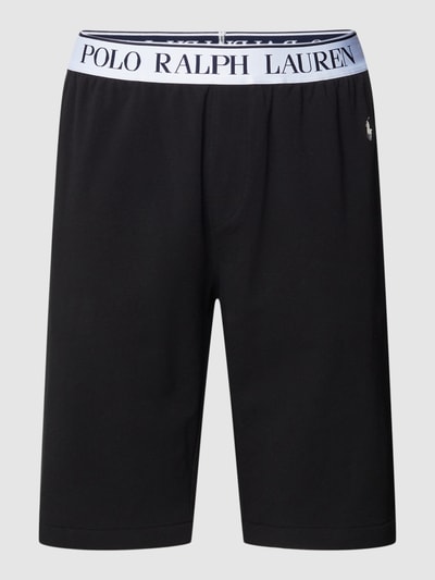 Polo Ralph Lauren Underwear Spodnie z dzianiny dresowej z elastycznym pasem z logo model ‘FLEECE’ Czarny 2