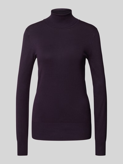 Kaffe Gebreide pullover met ribboorden, model 'ASTRID' Paars - 1