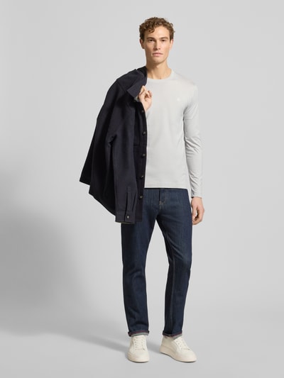 Marc O'Polo Shaped fit shirt met lange mouwen van puur katoen Lichtgrijs - 1