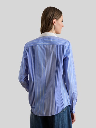 Lauren Ralph Lauren Bluzka koszulowa o kroju relaxed fit z czystej bawełny Niebieski 5