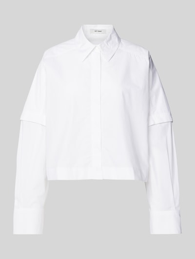 Ivy Oak Overhemdblouse met blinde knoopsluiting, model 'ELVIRA' Offwhite - 2