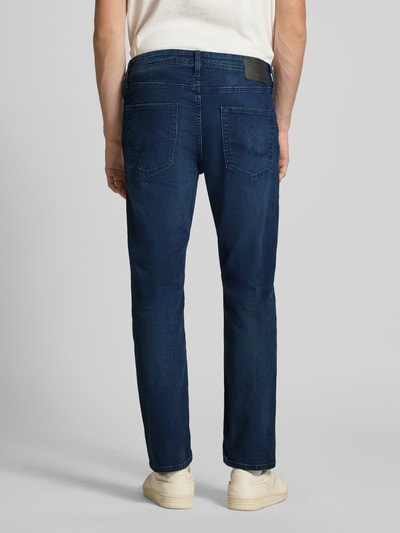 Jack & Jones Straight Fit Jeans mit Eingrifftaschen Modell 'CLARK' Dunkelblau 5