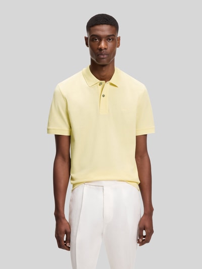 BOSS Regular Fit Poloshirt aus reiner Baumwolle Modell 'PALLAS' Hellgelb 4