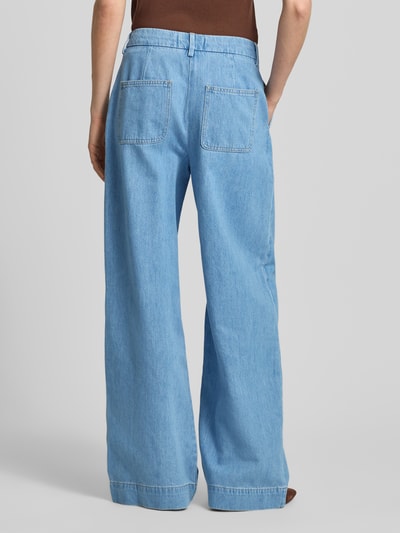 COMMA Jeansy o kroju wide fit z domieszką lyocellu Niebieski 5