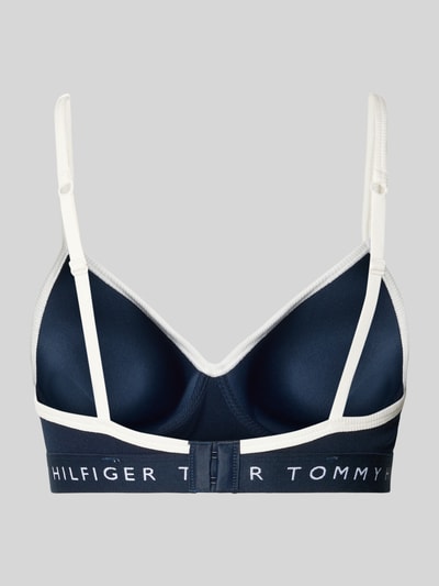 Produktfoto, BH mit Logo Bund Modell 'RIB BRALETTE LIFT' von TOMMY HILFIGER in mehrfarbiger Optik mit glatter Textur und Logo-Applikation.
