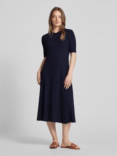 Christian Berg Woman Polokleid mit Druckknopfleiste Dunkelblau 4