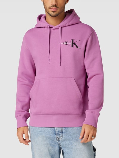 Calvin Klein Jeans Hoodie met labeldetail op de achterkant Lila - 4