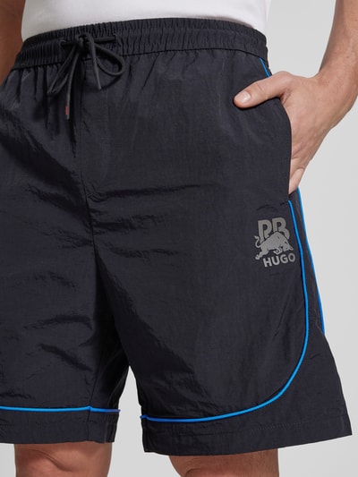 HUGO Sweatshorts mit elastischem Bund Modell 'Garat' Black 3