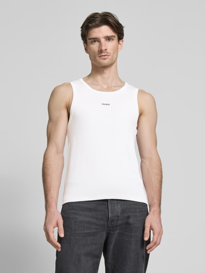 HUGO Tanktop in Ripp-Optik Modell 'Dapota' Weiss 4