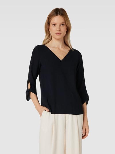 Esprit Bluse in unifarbenem Design mit 3/4-Arm Black 4