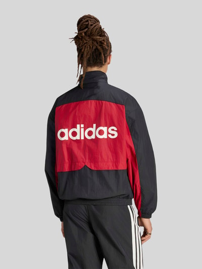 adidas Originals Relaxed Fit Sweatjacke mit Label-Schriftzug Modell 'MUNICH 93' Bordeaux 4