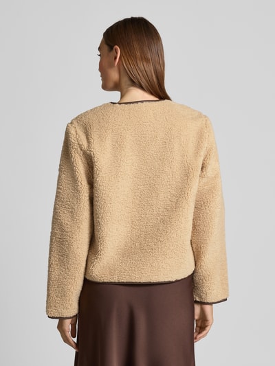 B.Young Kurtka z polaru z zamkiem błyskawicznym model ‘Asanne’ Beżowy melanż 5