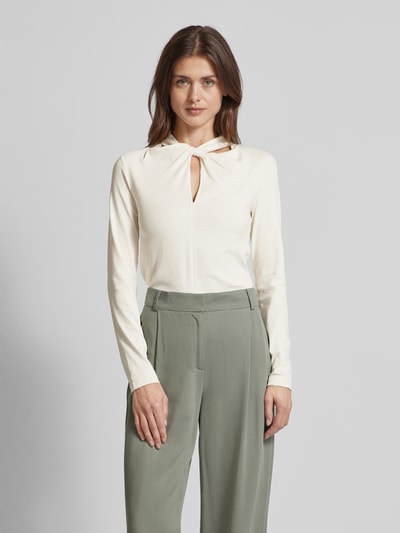 Marc Cain Shirt met lange mouwen en knoopdetail Offwhite - 4