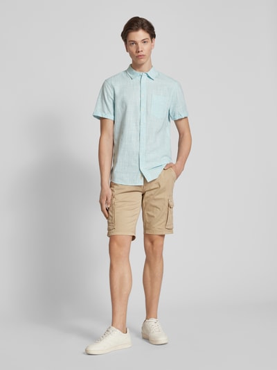 Blend Regular Fit Cargoshorts mit Label-Patch Beige 1
