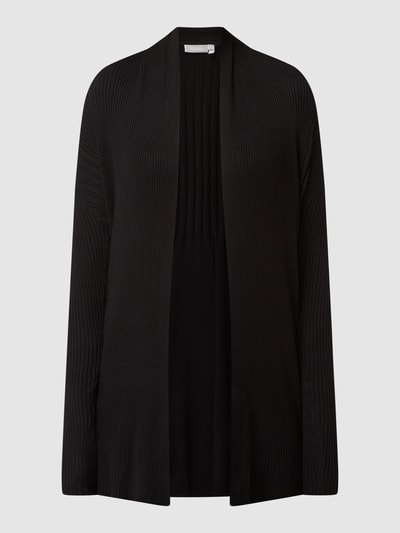 Fransa Strickjacke in Ripp-Optik Black 2
