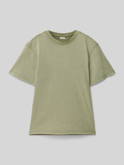 s.Oliver RED LABEL Regular Fit T-Shirt aus reiner Baumwolle Oliv 1