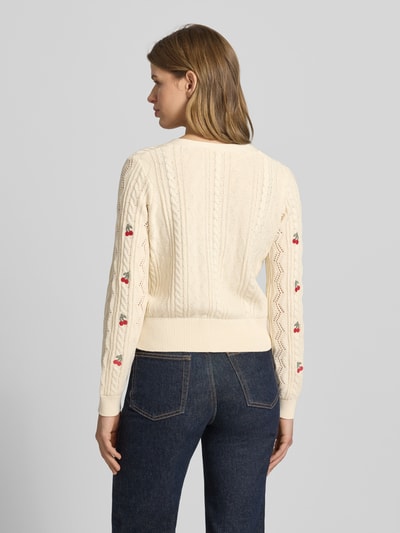 ONLY Kardigan w kroju regular fit z mieszanki bawełny, model 'BIRTIE' Écru 5