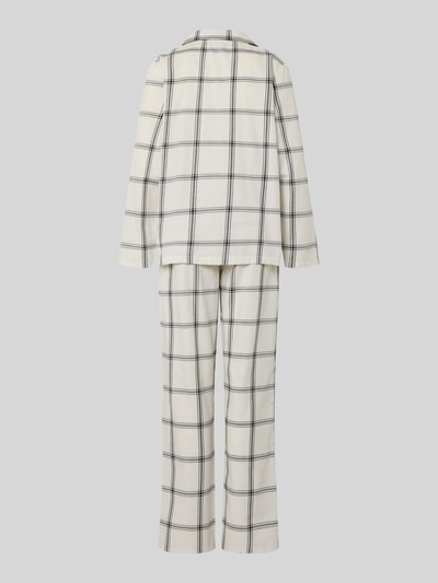 LOUIS & LOUISA Pyjama aus Flanell mit Label-Stitching Modell 'Wohlfühl-Momente' Beige 3