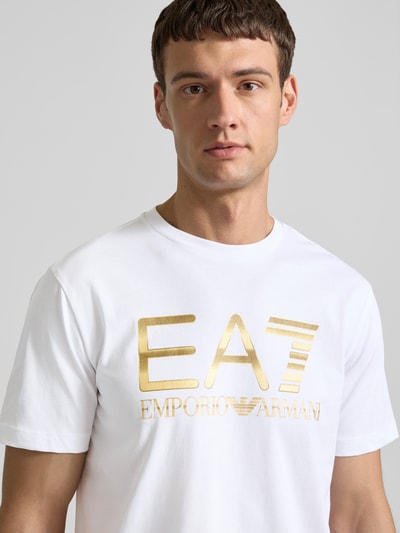 EA7 Emporio Armani T-shirt met logo en ronde hals Wit - 3