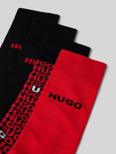 HUGO Socken mit Label-Schriftzug im 4er-Pack Black 2