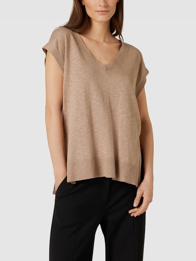 Gant Strickshirt mit V-Ausschnitt Beige 4