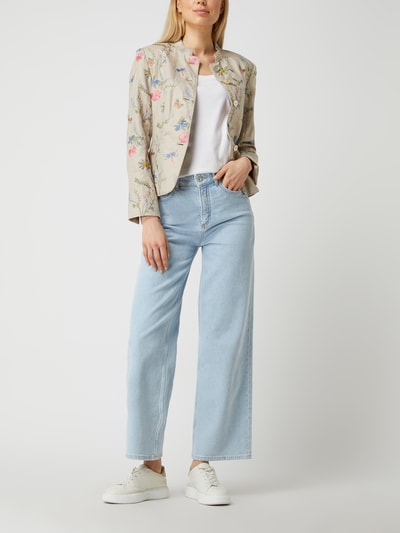 WHITE LABEL Blazer met bloemenborduursels Zand - 1