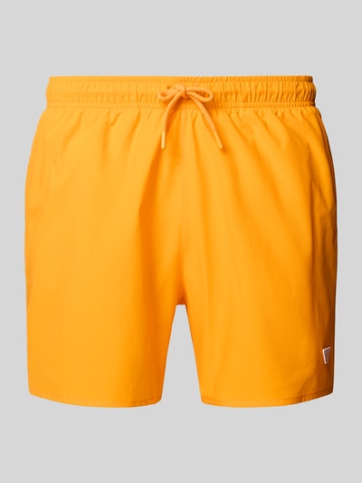 Emporio Armani Straight Fit Badeshorts mit Logo-Detail Orange 1