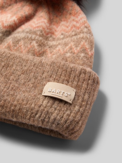 Barts Muts met alpaca, model 'Woodstar' Middenbruin gemêleerd - 2
